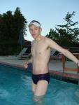 Swim practice - Blue/Red stripes Speedo