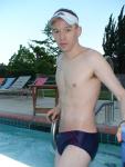 Blue/Red stripes Speedo - quiksilver hat