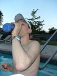 Getting a drink before working out