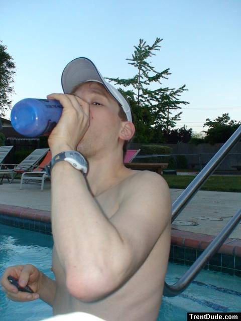 Getting a drink before working out