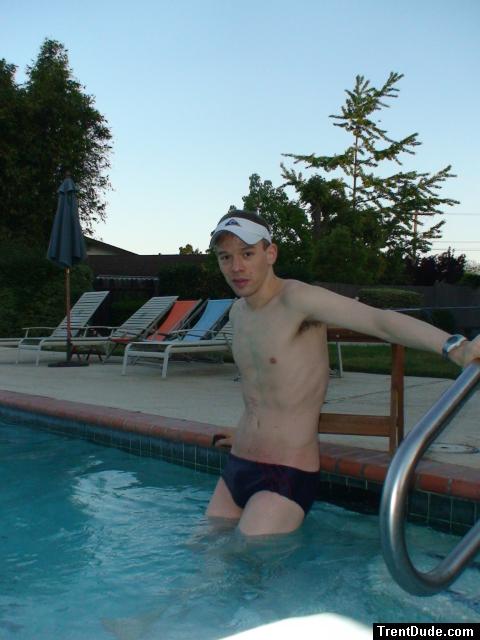 Blue/Red stripes Speedo