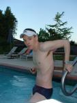 Blue/Red stripes Speedo (bulge)