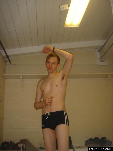 Trying on Speedo Square Leg (Training suit) (armpit)