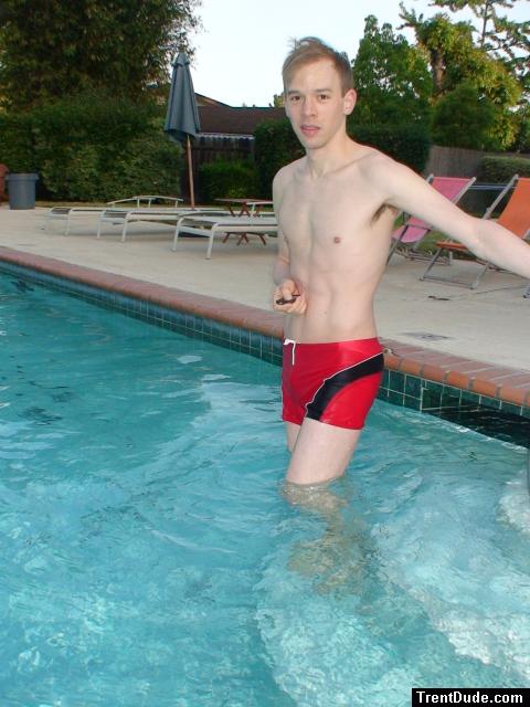 Red Speedo Curve Line Square Leg Trunk from InternationalJock.com (bulge) (best)