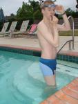 trying on goggles - Calvin Kelin Swim Boxer - Lagoon/Marina - from Macys.com (butt!)
