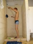 Jumpin in the shower (Calvin Kelin Swim Boxer - Lagoon/Marina - from Macys.com) (Best!)