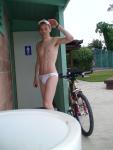 White hat, White speedo