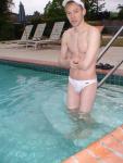 Wet white speedo