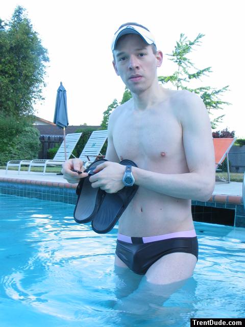 Ami Sanzuri Chocolate Low-Cut Swimsuit from InternationalJock.com (Front)