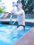 energy drink before a swim
