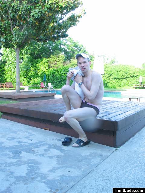 Happy to be in a nice swimsuit