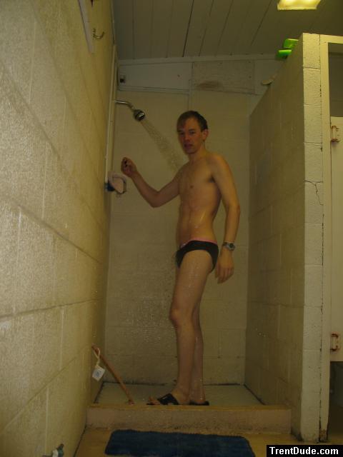 swimmer in the shower