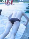 This swimsuit makes his push-ups a breeze (rear)