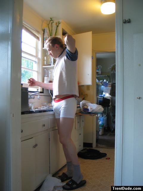 Calvin Klein boxer briefs and a t-shirt from Gap