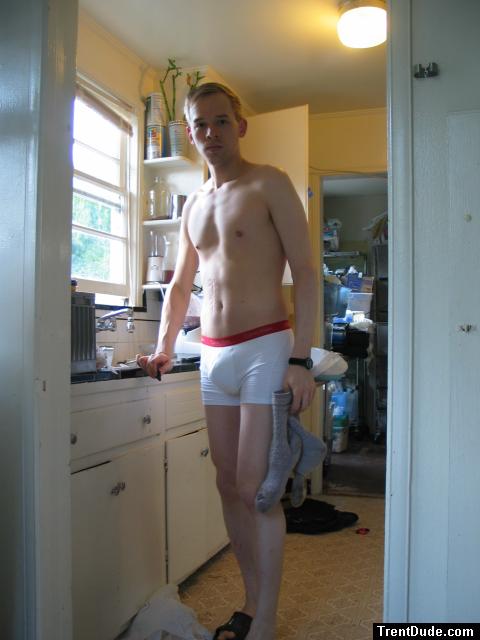 Trying to look good in Calvin Klein boxer briefs