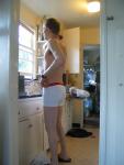 He hopes his neighbors don't mind him in his underwear