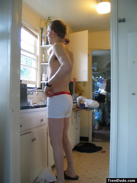 He hopes his neighbors don't mind him in his underwear