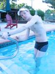 Swimmer weaing Calvin Klein swim boxer
