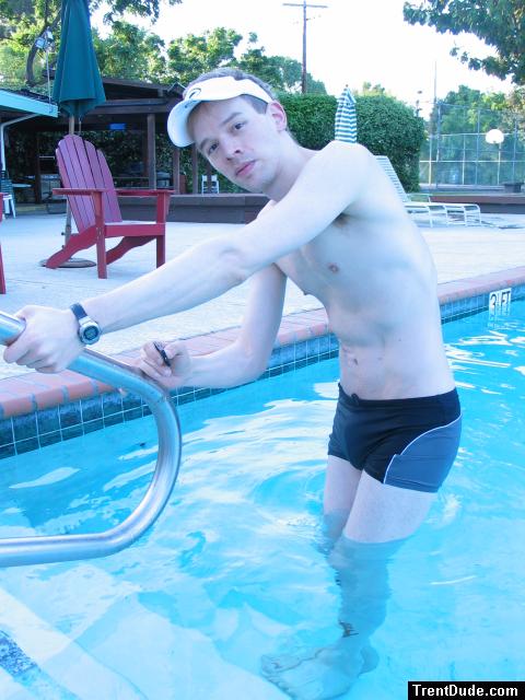 Swimmer weaing Calvin Klein swim boxer