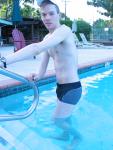 Smiling in the swim boxer