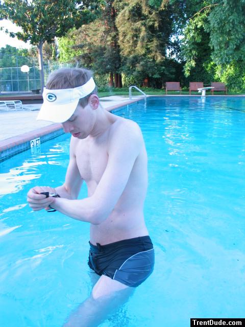 Checking the time, practice is almost over and he is still taking photos!