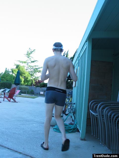 Calvin Klein swim boxers and legs (logo on rear)