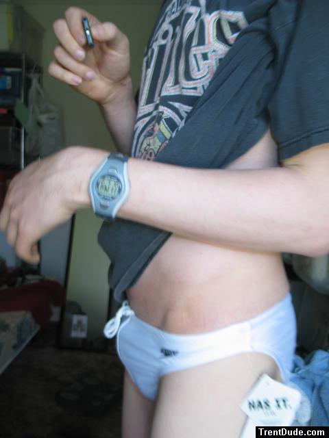 White speedo up close