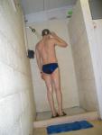 In the shower (Speedo Fastskin Royal Blue brief from speedousa.com)