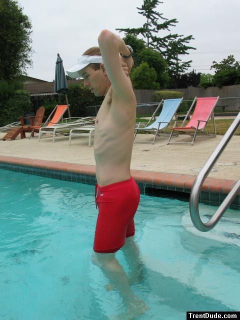 Stretching (arm pits!)