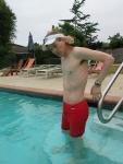 Swimmer in a Dolphin swim jammer