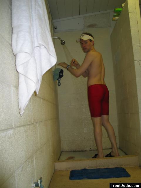 His towel is hanging