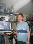 Blue tie die shirt