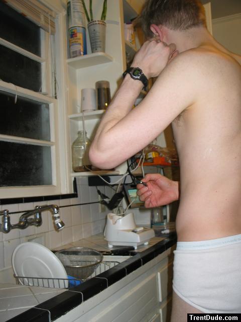 Working in the kitchen