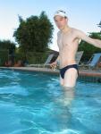 After swimming some laps (Speedo Solar 1" Swim Brief from Macys.com)
