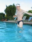 After swimming some laps (Speedo Solar 1" Swim Brief from Macys.com)