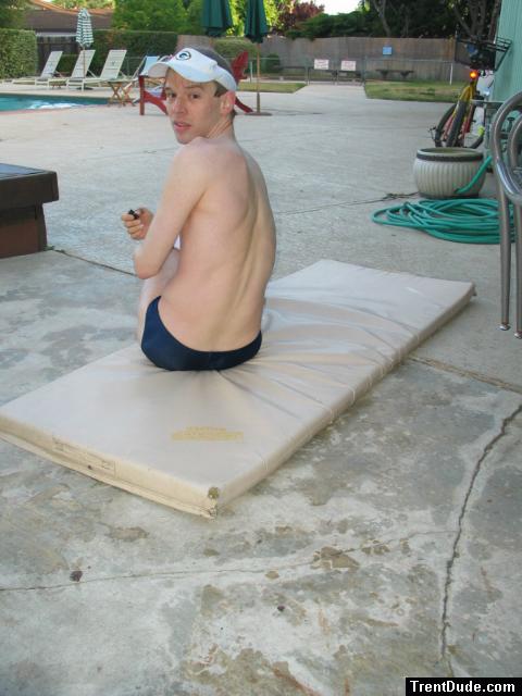 Checking behind his back