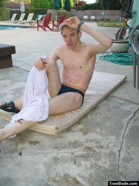 Drying off on the exercise matt