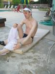 Wondering if his coach knows he is taking photos