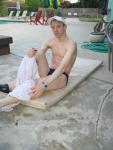 Drying off on the matt