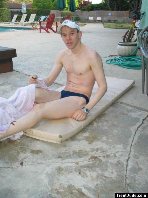 Happy that swim practice is almost over