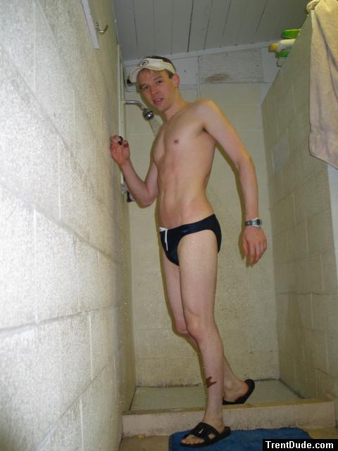 Swimmer smiling