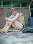 White legs and feet