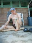 Swimmer feet in an Ami Sanzuri swim brief (pouch!)