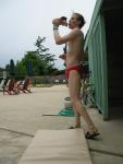 Speedo solar 1" swim brief in red from Macys.com