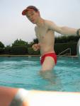 Speedo solar 1" swim brief in red from Macys.com