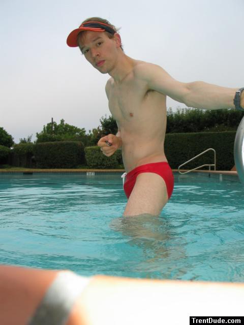 Speedo solar 1" swim brief in red from Macys.com