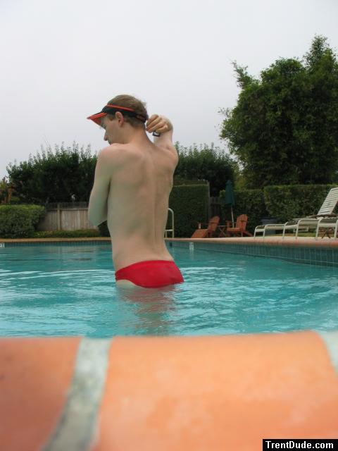 neck, back, and arms in a red Solar Speedo from Macys.com (best!)