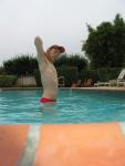 showing his armpit