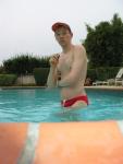 in the water
