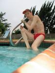 Smiling in a red Speedo! (pouch) (best)